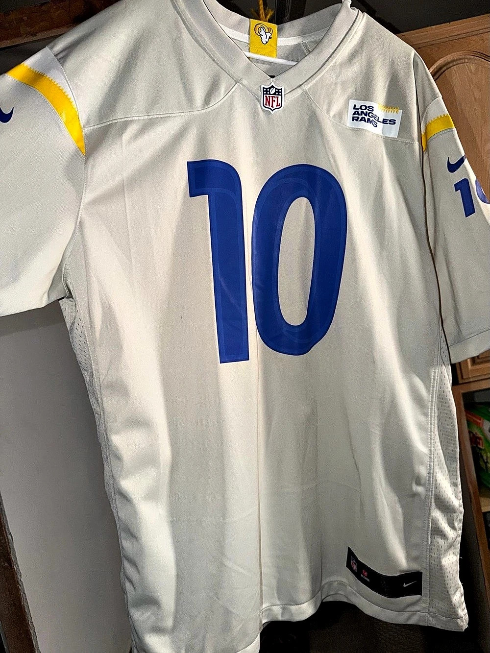 Nike Kupp #10 Los Angeles Rams jersey Men's White & Blue XXL